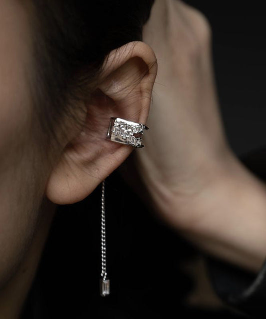 Zircon Silk Overgild Drop Earrings Tassel Copper Unique