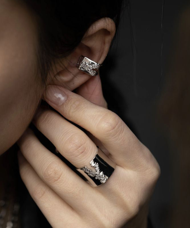 Zircon Silk Overgild Drop Earrings Tassel Copper Unique