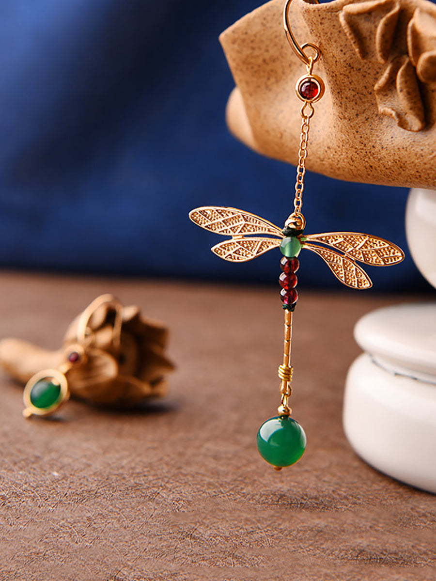 Vintage Irregular Ethnic Dragonfly Women Earrings AT1075