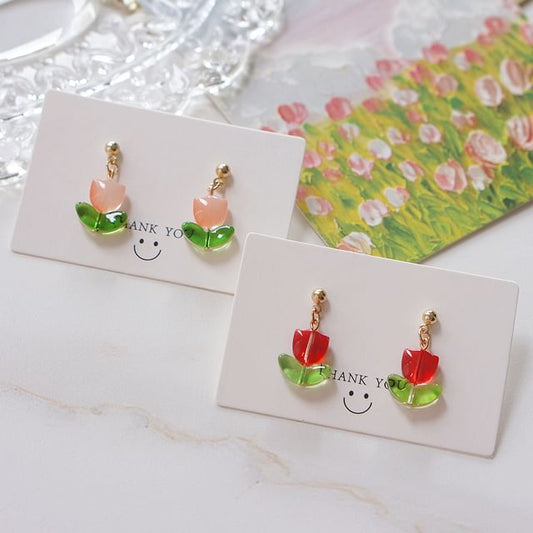 Drop Tulip Alloy Earring