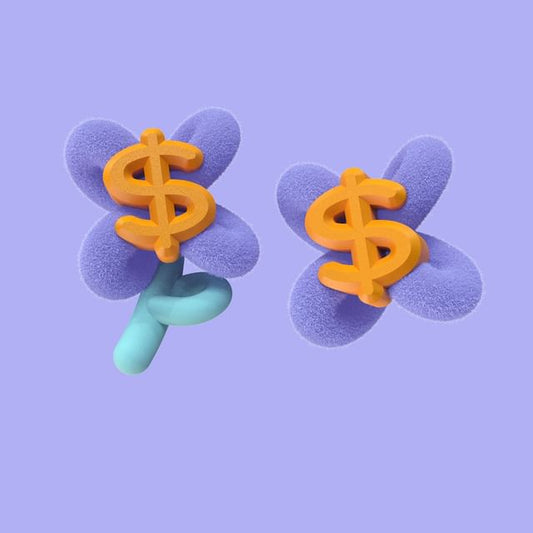 Money Stud Clip Earring On Ear Sign /