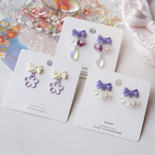 Alloy (Various Dangle Earring Designs) Floral
