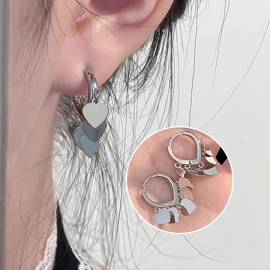 Drop Earring Alloy Heart