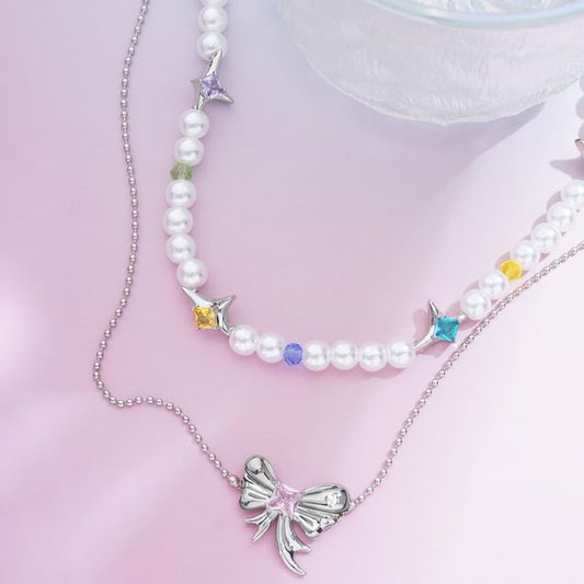 Layered Ribbon Necklace