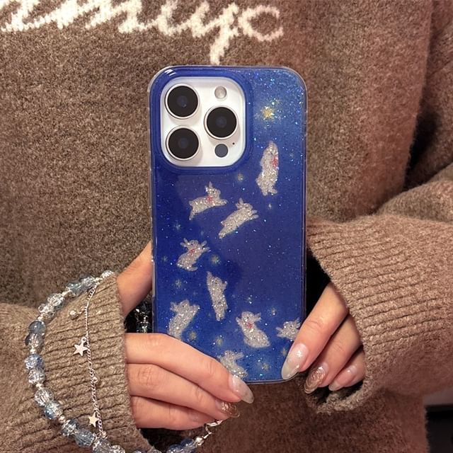 / Case Set Rabbit Strap Phone