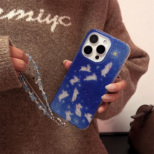 / Case Set Rabbit Strap Phone