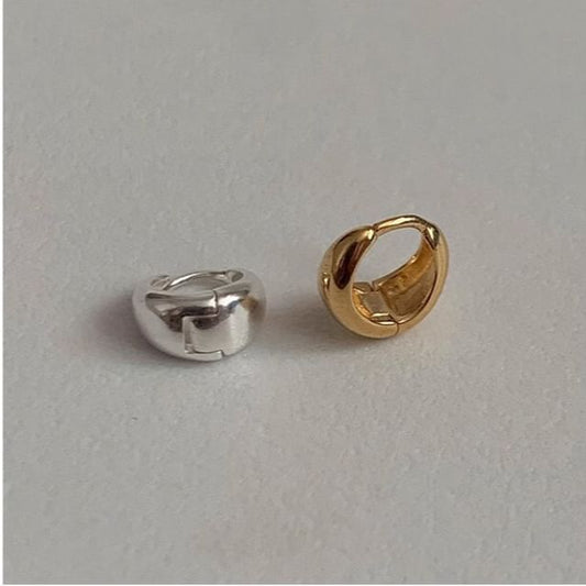 925 Glossy Hoop Earring Sterling Silver