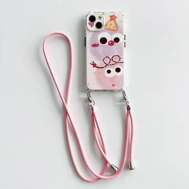 / Cartoon Phone Set Lanyard Case