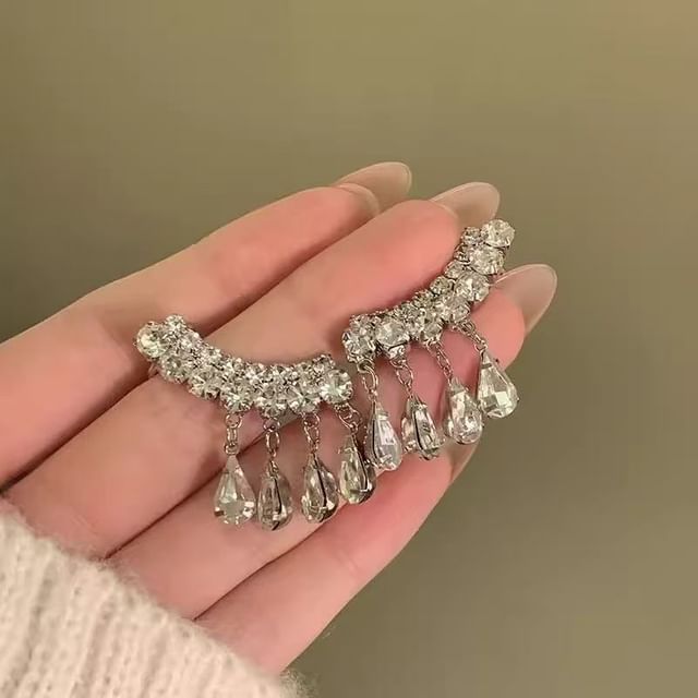 CZ Earring Climber Rhinestone