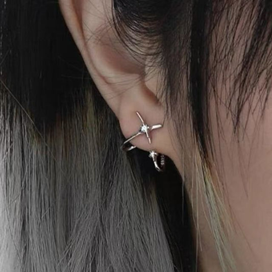 Earring Stud Star Alloy