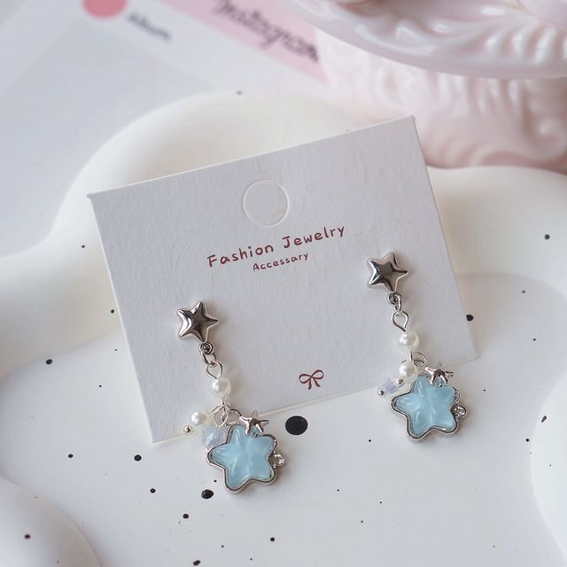/ Earring Dangle Star Clip On