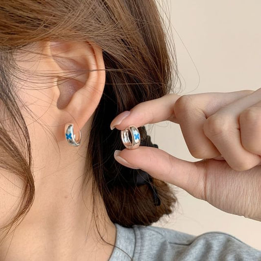 Clip-On Hoop Butterfly Earring /