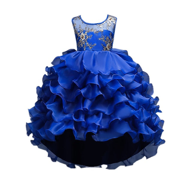 Ruffle Party Floral 4-13 Summer Dress Kids Girls' Wedding
