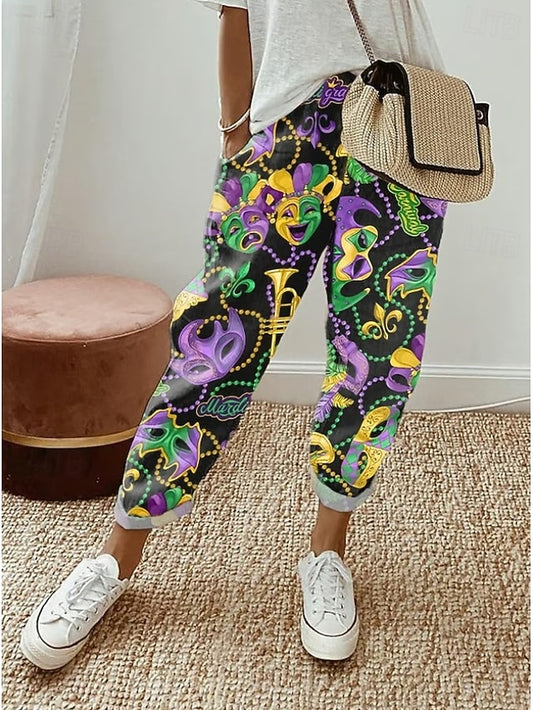 Women's Pants Linen Like Trousers Straight Vacation Fashion