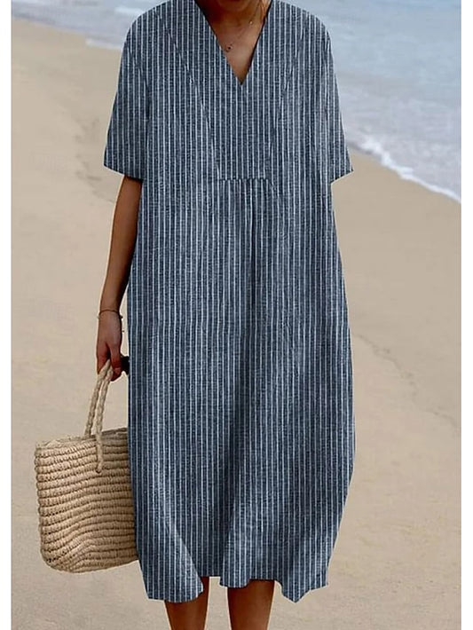 Women's Midi Dress Sundress A Line Dress Vacation Casual