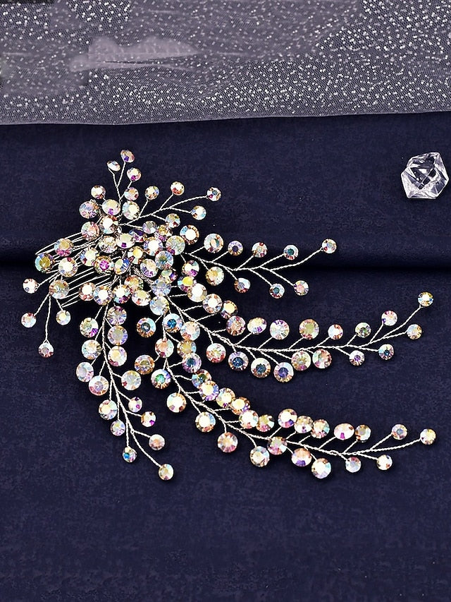 Accessory Elegant and Crystal Hair – Bridal Flower Rhinestone