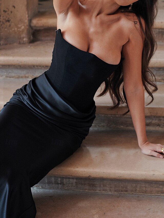 Women's Long Dress Maxi Dress Black Dress Corset Dress