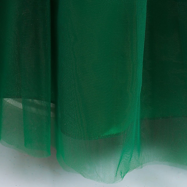 Kids Formal Sleeveless Party Girls' Color Solid Dress