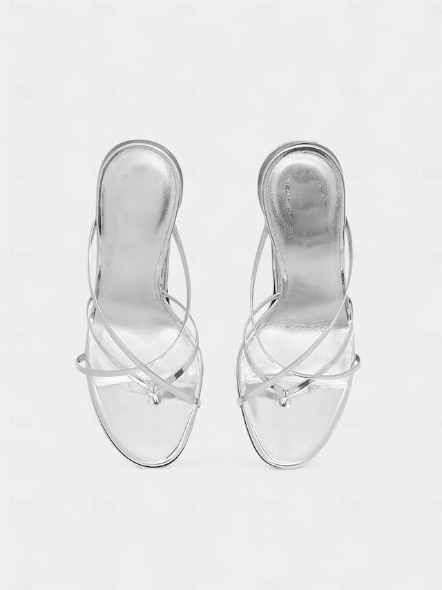 Gold Design Sculpted Metallic - Heel Flat Sandals Unique with