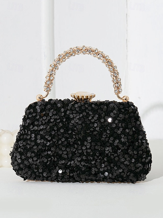 Women's – Vintage Evening Bag Embellished Clutch Sequin