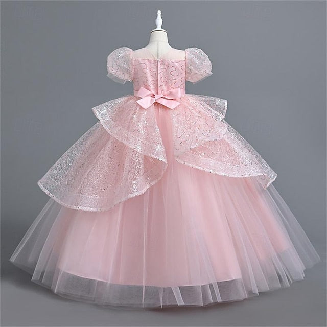 Girl Wedding Party Girls' Dress Flower Performance
