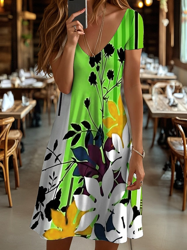 Women's Mini Dress T Shirt Dress Tee Dress Sundress Summer