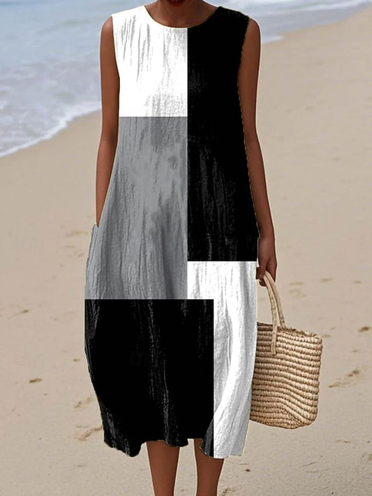 Women's Midi Dress Sundress Shift Dress A Line Dress