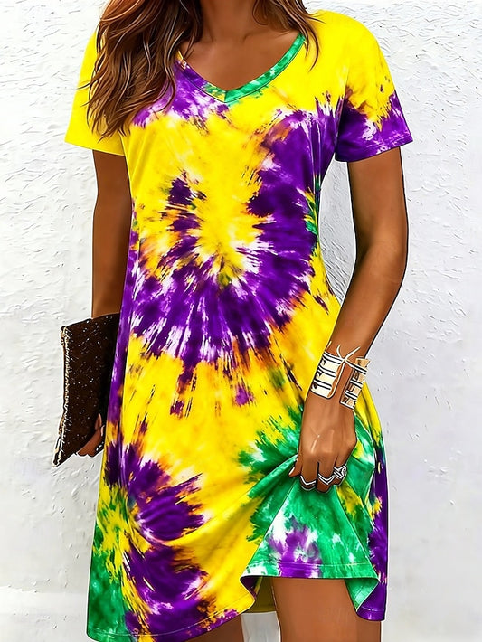 Venetian Carnival Women's Mini Dress Casual Dress T Shirt