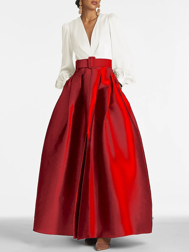 Guest Evening Dress High Formal Floor Split Gown A-Line Wedding