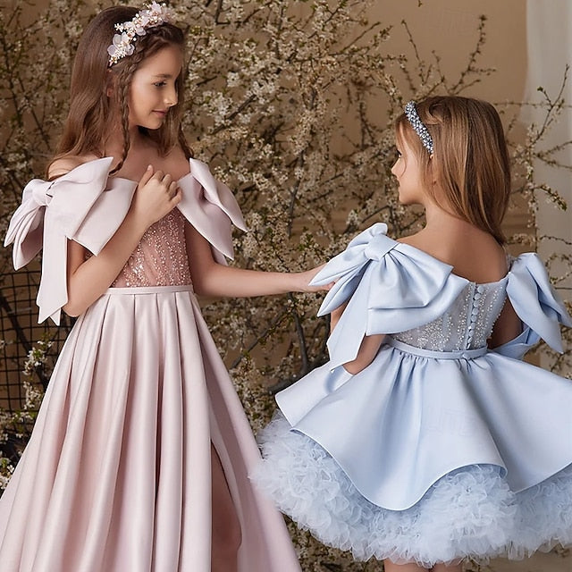 Dress Princess Girls' Girl Flower Gown Formal Evening