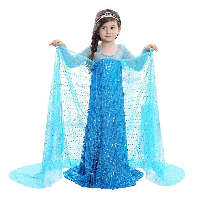 Girls' Dress Elsa Movie Girl Princess Flower Frozen