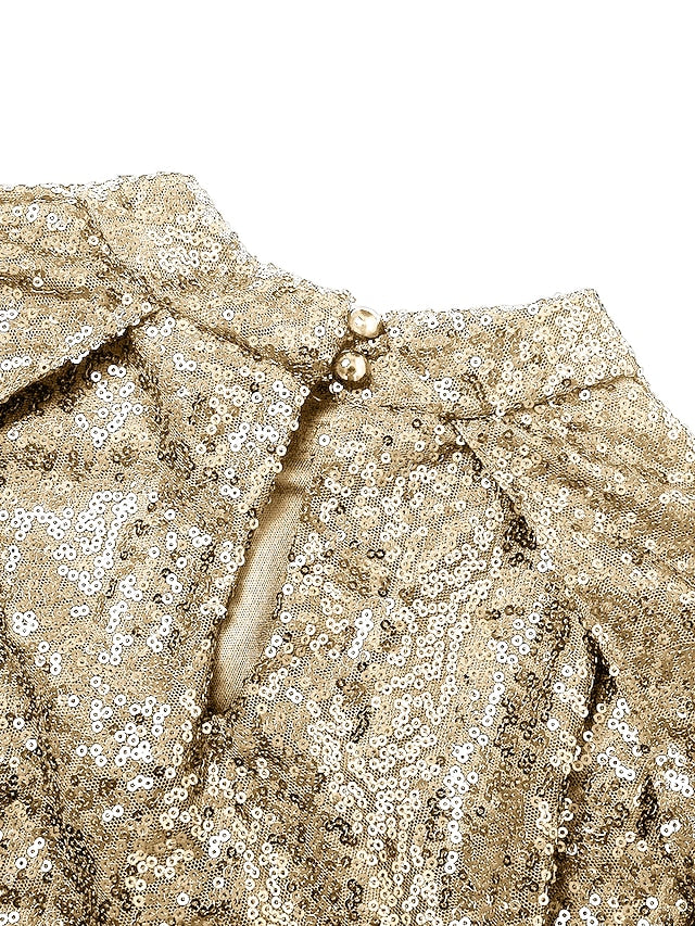 Women's Gold Dress Sequin Dress Party Dress Mini Dress