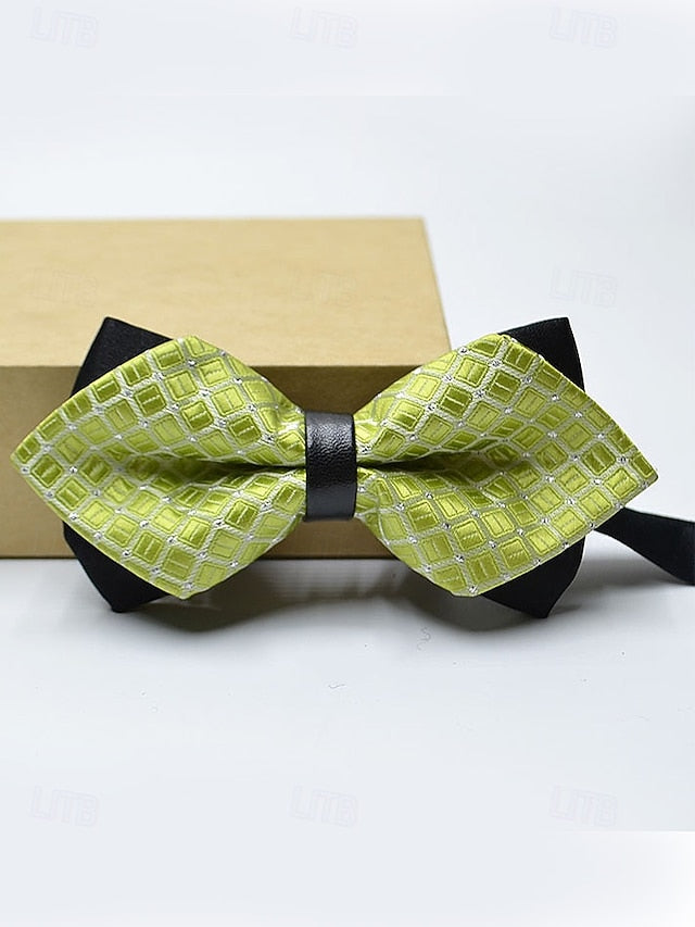 Men's Tie Bow with Christmas Pattern Geometric
