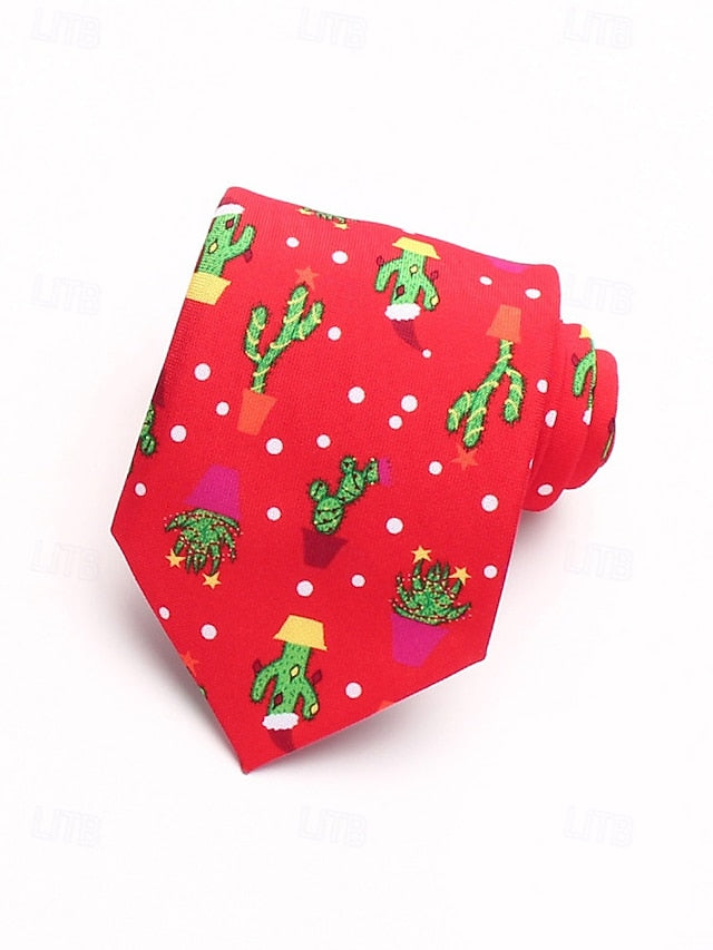 Silk Tie – Fun and Men's Tree Christmas Polyester Santa