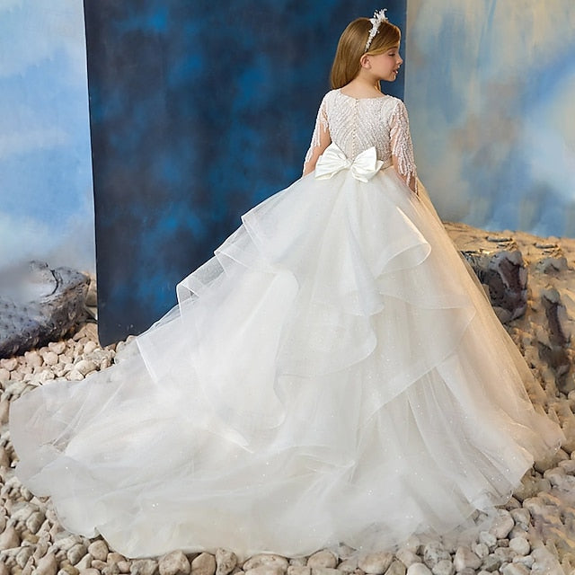 Party Dress Girl Flower Communion First Girls' Kids