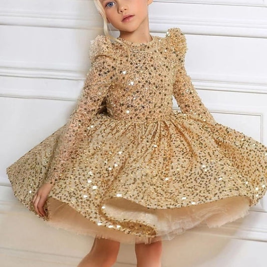 Party Line Girls' Kids Dress Sequin Little A