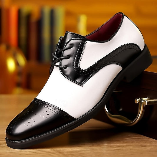 with White Black and Shoes Color-Blocked Men's