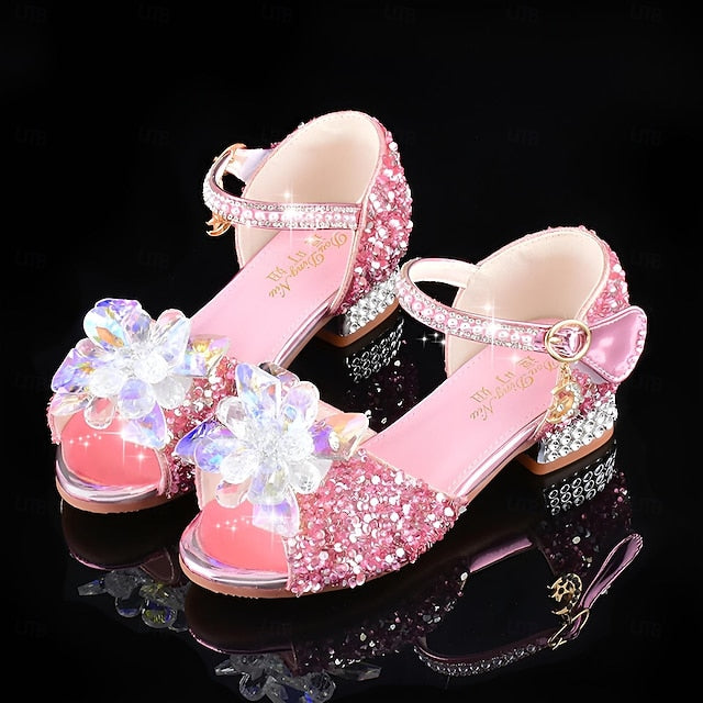 �?Crystal Shoes Rhinestone Girls' Flower Glittery
