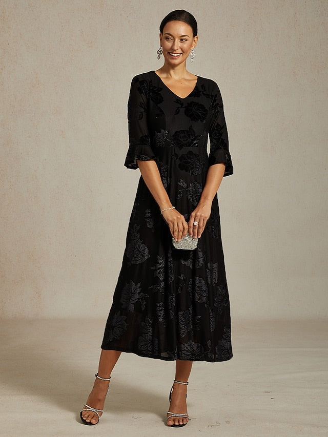 Women's Midi Dress A Line Dress Elegant Birthday Cocktail