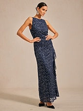 Women's Sequins Maxi Dress Sheath Dress Elegant Party