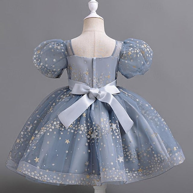 Dress Party Floral Girls' Girl Flower Sequin Kids