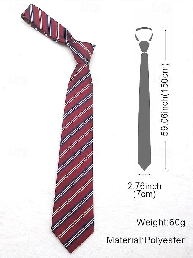 Striped Silk Tie Paisley and Classic Men's Necktie