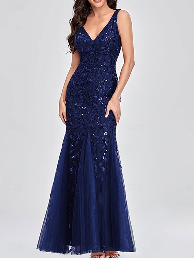 Bride Neck Mother V Floor Dress of Party the Elegant