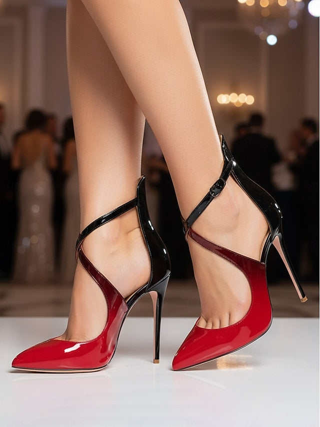 Leather - Purple Women's Heels Strappy Patent Stiletto