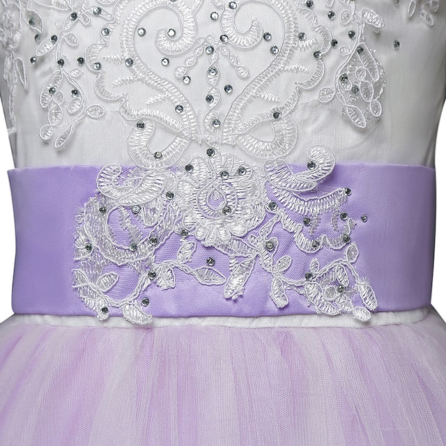 Kids Flower Girl Sleeveless Wedding Girls' Dress