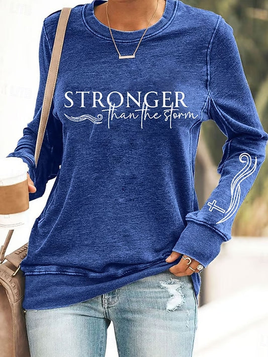 Women's Pullover Sweatshirt Graphic Letter Casual Long