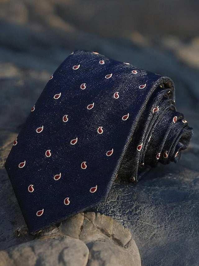 Striped Silk Tie Paisley and Classic Men's Necktie