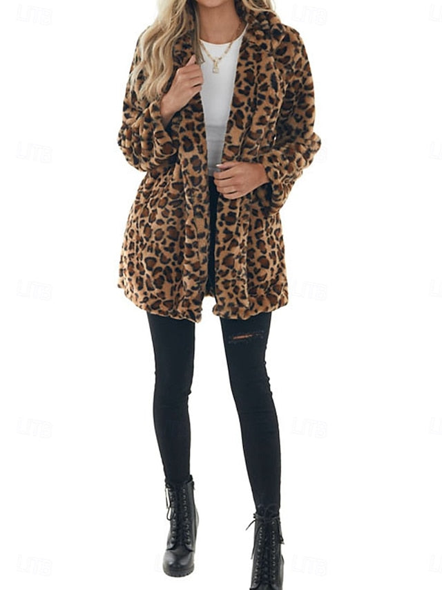 Pockets Women's Warm Breathable with Coat Winter Patchwork