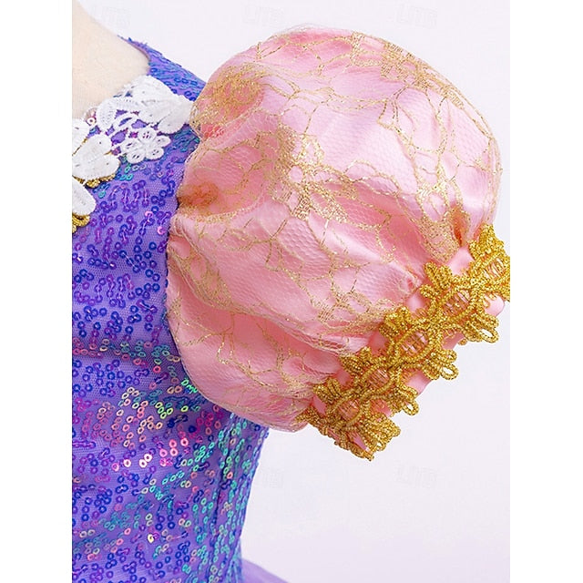 Fairytale Girl Dress Rapunzel Theme Party Flower Princess Sofia