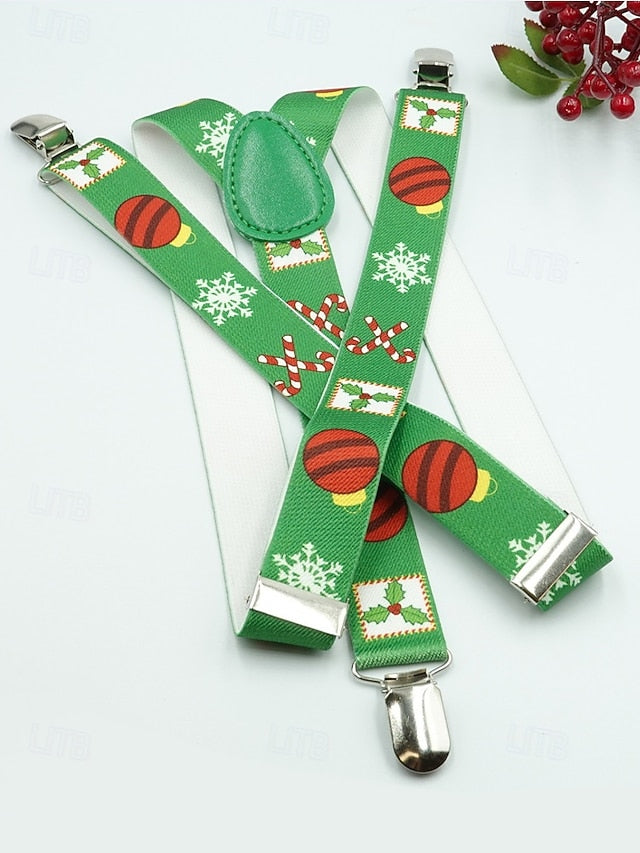 Snowman Men's with Christmas Suspenders